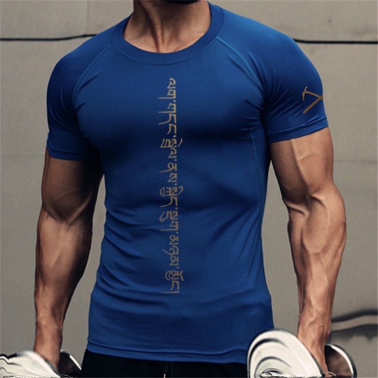 best Men's Fashion Running Fitness Training Tight Stretch Breathable Short Sleeve T-Shirt 0 shop online at M2K Trends for