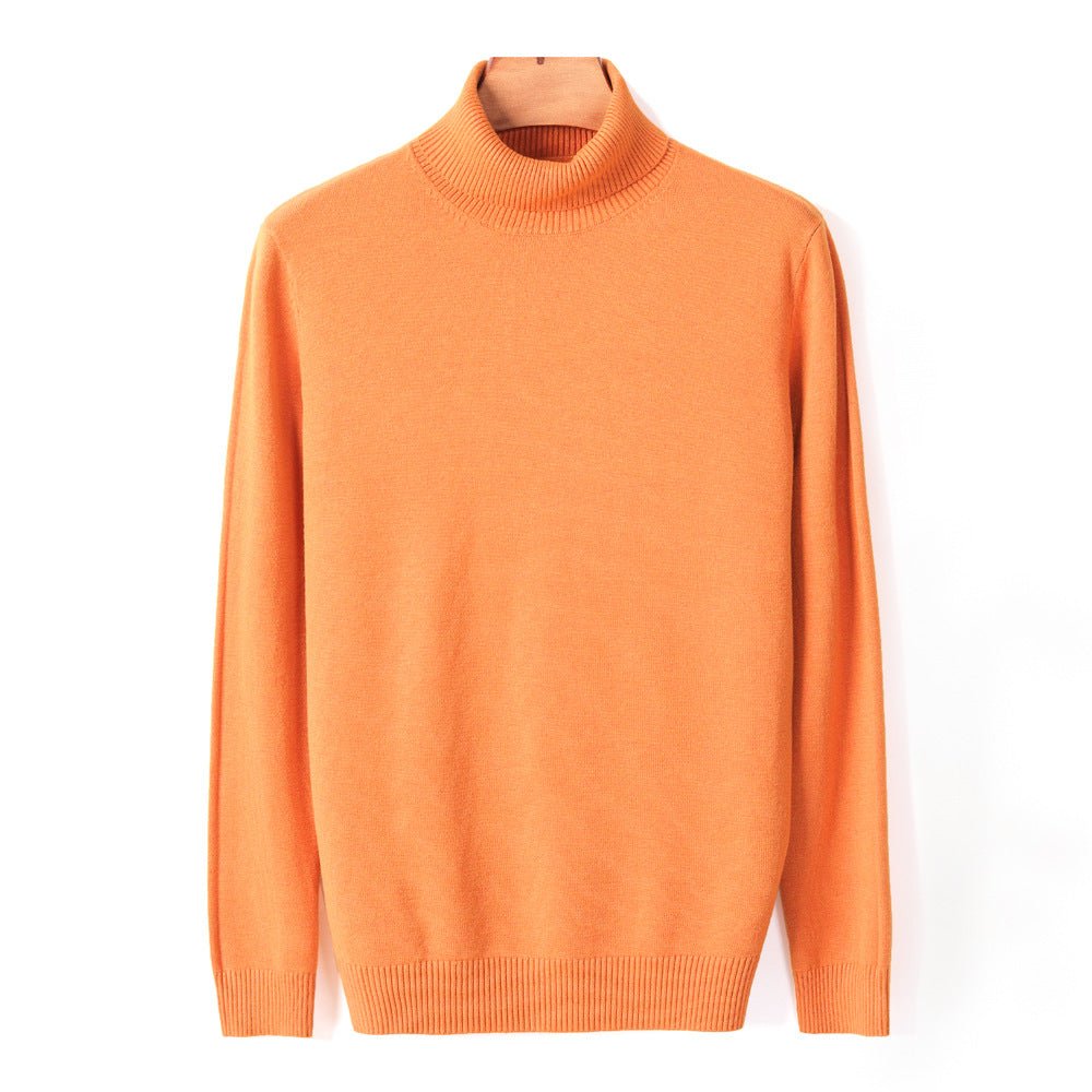 best Men's High-neck Thick Warm Solid Color Casual Sweater 0 shop online at M2K Trends for