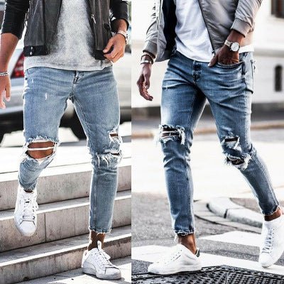 best Men's jeans new hole pants trousers Pants shop online at M2K Trends for mens pants