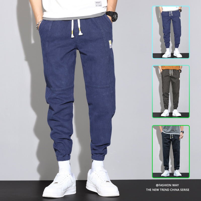 best Men's Jeans Plus Fat Plus Size Handsome Girdled Casual Long Pants Pants shop online at M2K Trends for mens pants