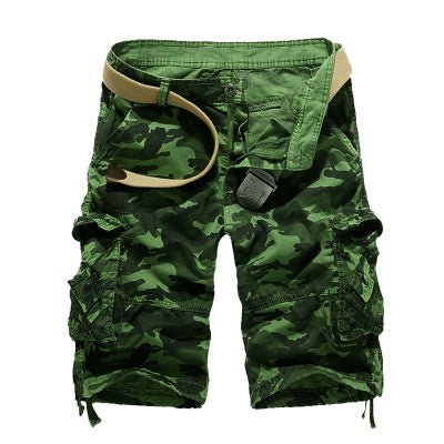 best Men's Loose Casual Camouflage Overalls Large Size Multi-pocket Five-point Pants Men's Beach Pants Pants shop online at M2K Trends for mens pants