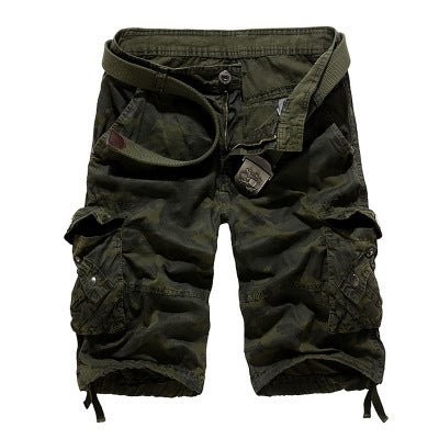 best Men's Loose Casual Camouflage Overalls Large Size Multi-pocket Five-point Pants Men's Beach Pants Pants shop online at M2K Trends for mens pants