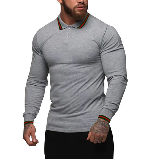 best Men's Solid Spring And Autumn Lapel Cotton Casual Bottom Shirt Clothing shop online at M2K Trends for