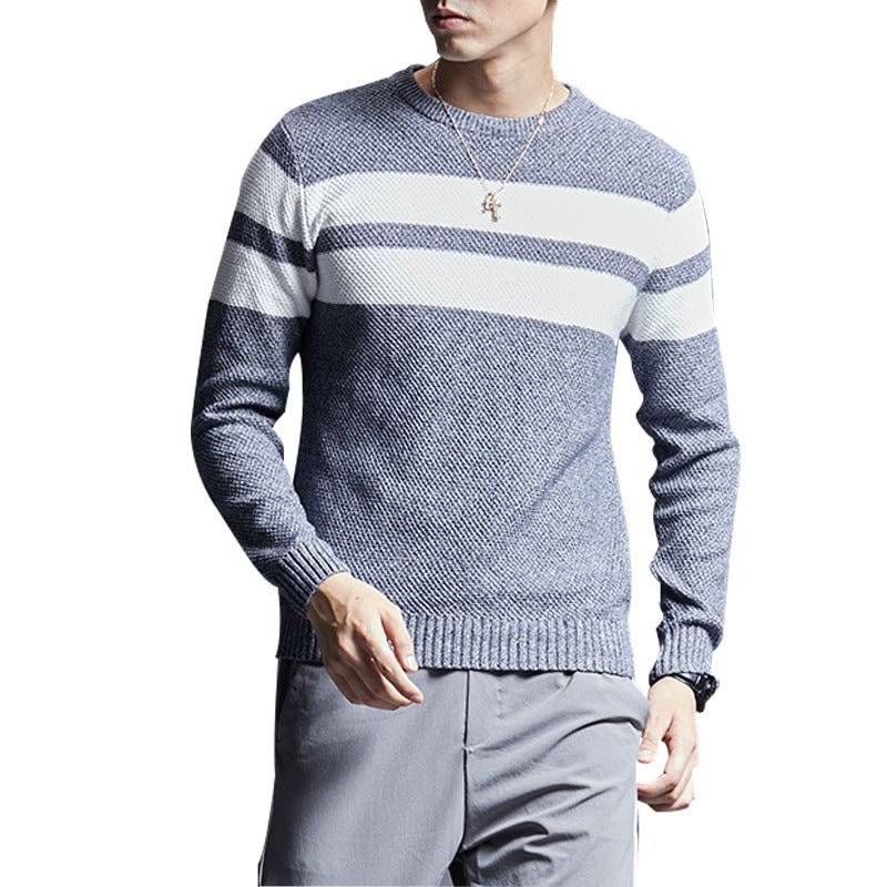 best Men's Sweater All-match All-match Sweater Striped Sweater Men 0 shop online at M2K Trends for