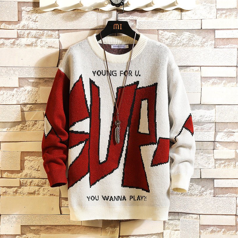 best Men's sweater pullover print knit sweater 0 shop online at M2K Trends for