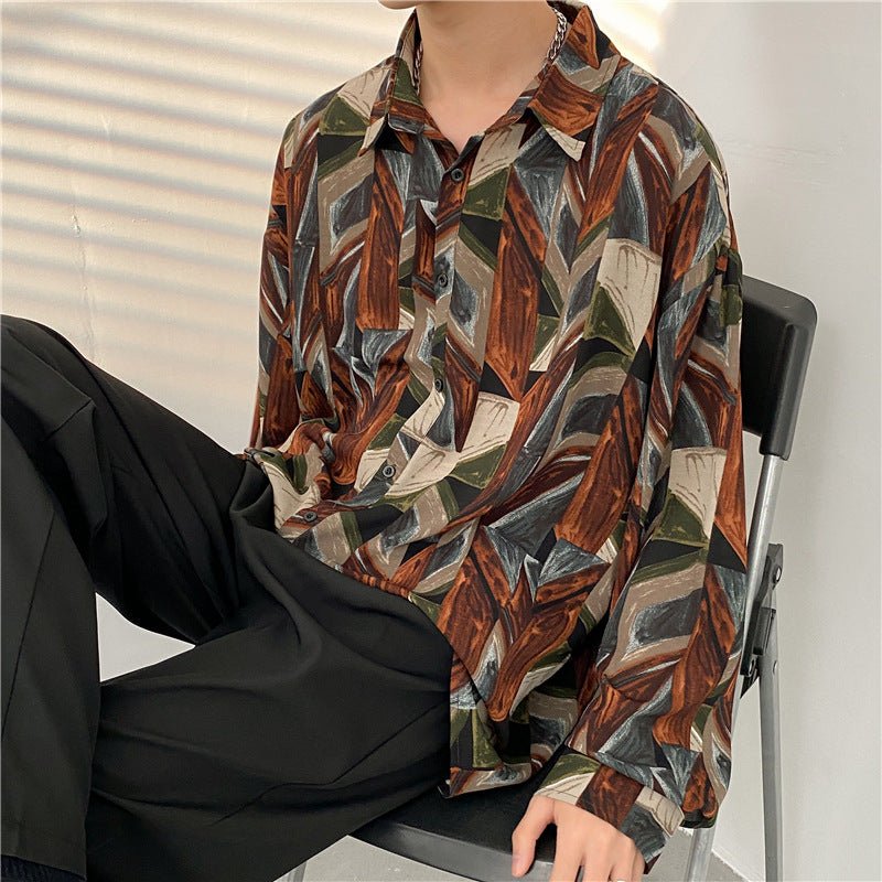 best Mens Temperament Fashion Casual Printed Shirt 0 shop online at M2K Trends for