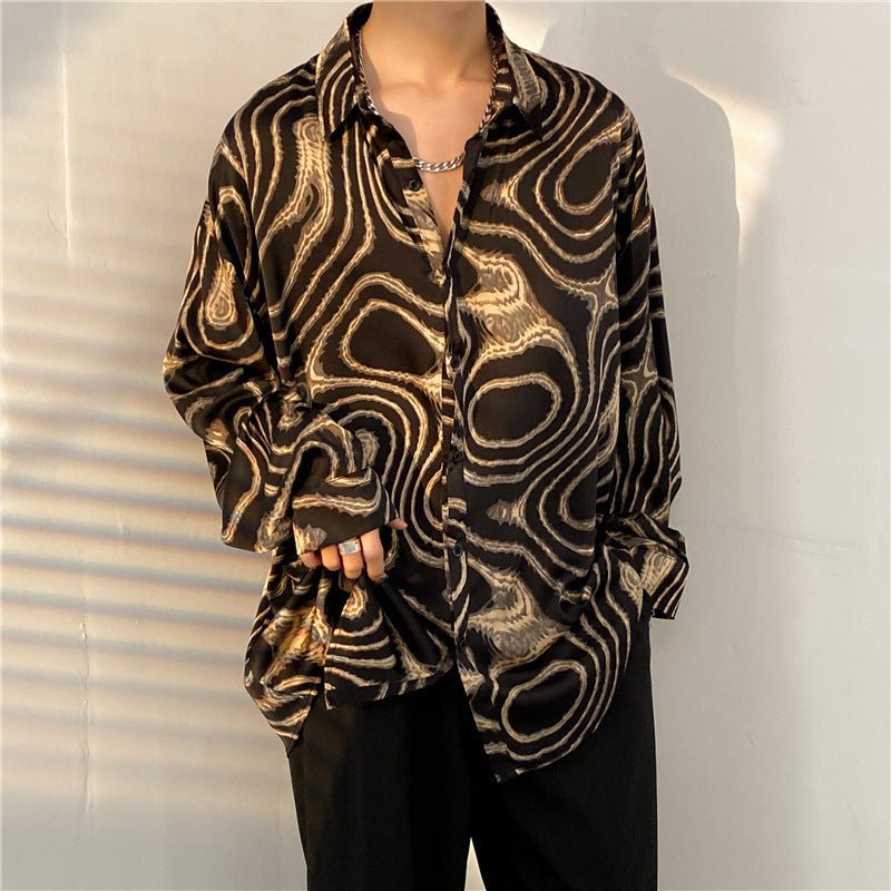 best Mens Temperament Fashion Casual Printed Shirt 0 shop online at M2K Trends for