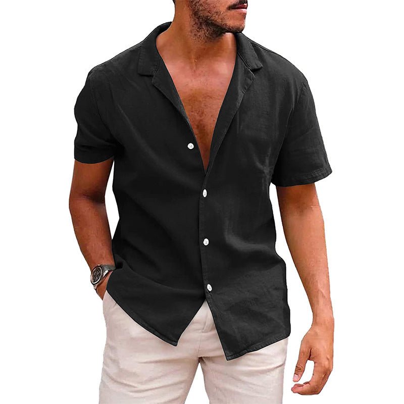 best Men's Tops Casual Button Down Shirt Short Sleeve Beach Shirt Summer 4 shop online at M2K Trends for