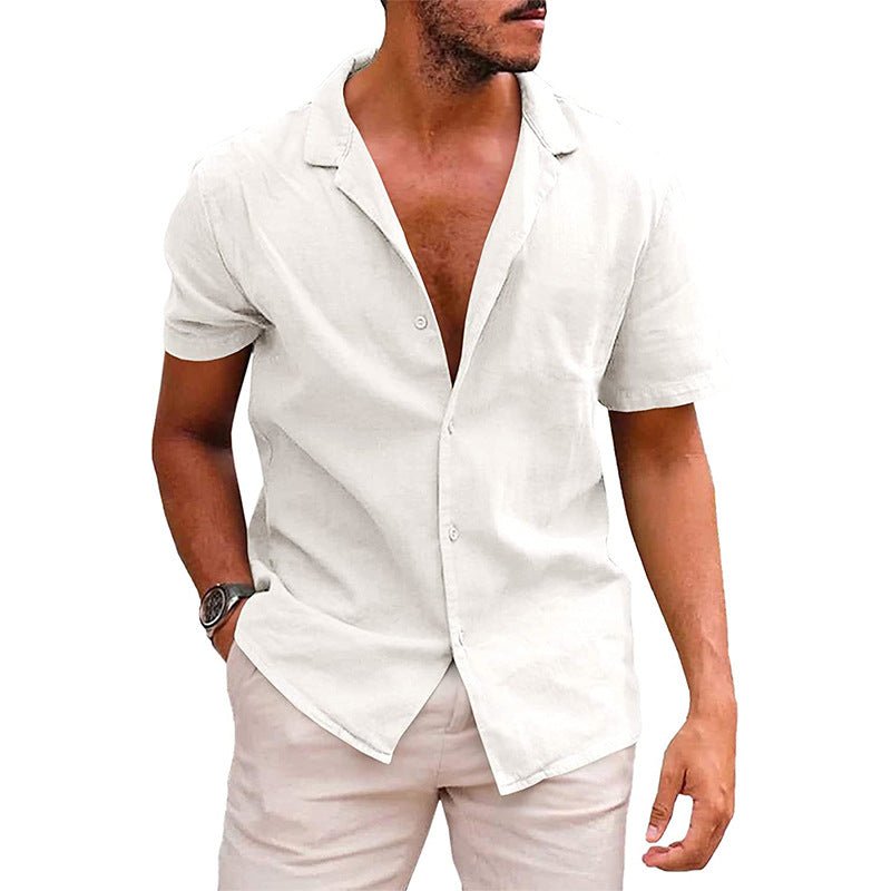 best Men's Tops Casual Button Down Shirt Short Sleeve Beach Shirt Summer 4 shop online at M2K Trends for