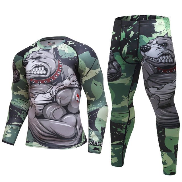 best Mens Tracksuit Set D Animal Compression T-Shirt Pants Skin 0 shop online at M2K Trends for