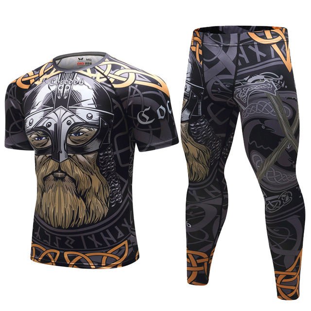 best Mens Tracksuit Set D Animal Compression T-Shirt Pants Skin 0 shop online at M2K Trends for