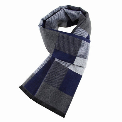 best Men's Wool-like Scarf Korean-style Plaid 0 shop online at M2K Trends for