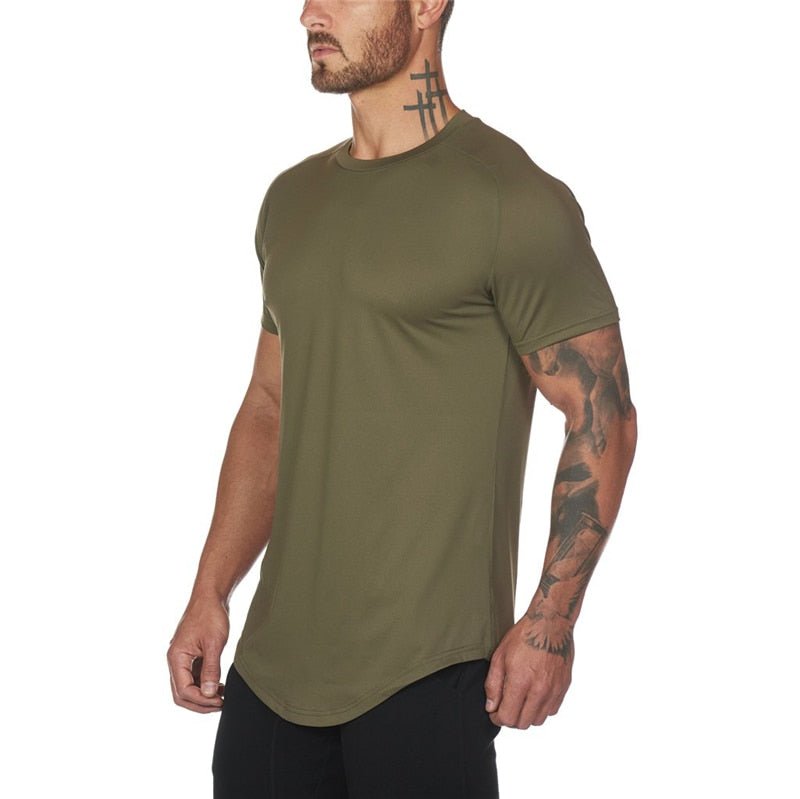best Mesh T-Shirt Clothing Tight Gym Mens Summer New Brand Tops Tees Homme Solid Quick Dry Bodybuilding Fitness Tshirt 0 shop online at M2K Trends for