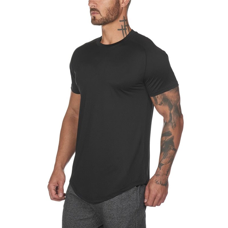 best Mesh T-Shirt Clothing Tight Gym Mens Summer New Brand Tops Tees Homme Solid Quick Dry Bodybuilding Fitness Tshirt 0 shop online at M2K Trends for