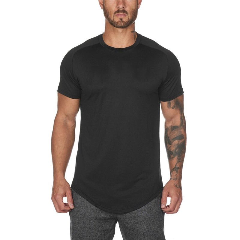 best Mesh T-Shirt Clothing Tight Gym Mens Summer New Brand Tops Tees Homme Solid Quick Dry Bodybuilding Fitness Tshirt 0 shop online at M2K Trends for