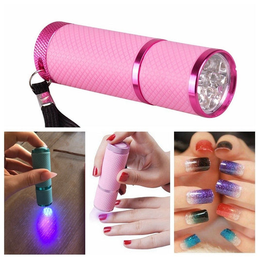 best Mini UV Led Light UV LED Lamp Nail Dryer for Gel Nails 9 LED Flashlight Portability Nail Dryer Machine Nail Art Tools UV Light 0 shop online at M2K Trends for