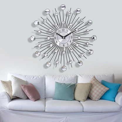 best Mirror Sun Silver Wall Clocks clock shop online at M2K Trends for