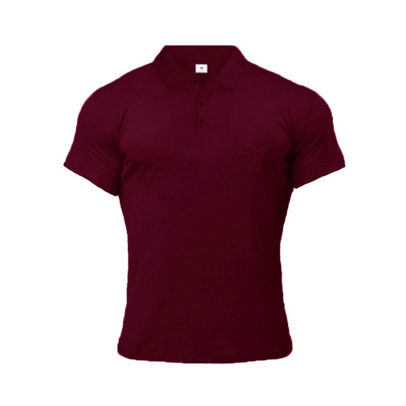 best Muscleguys Man Fashion Polo Shirt Casual Fashion Plain Color Short Sleeve High Quality Slim Polo Shirt Men Fitness Polo homme shop online at M2K Trends for