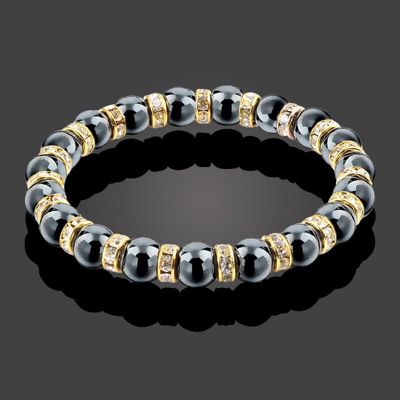 best Natural Stone Men's Bracelets Charm Women Lucky Hematite Crystal Beads Bracelets Couple Distance Bangles Elastic Energy Jewelry 0 shop online at M2K Trends for