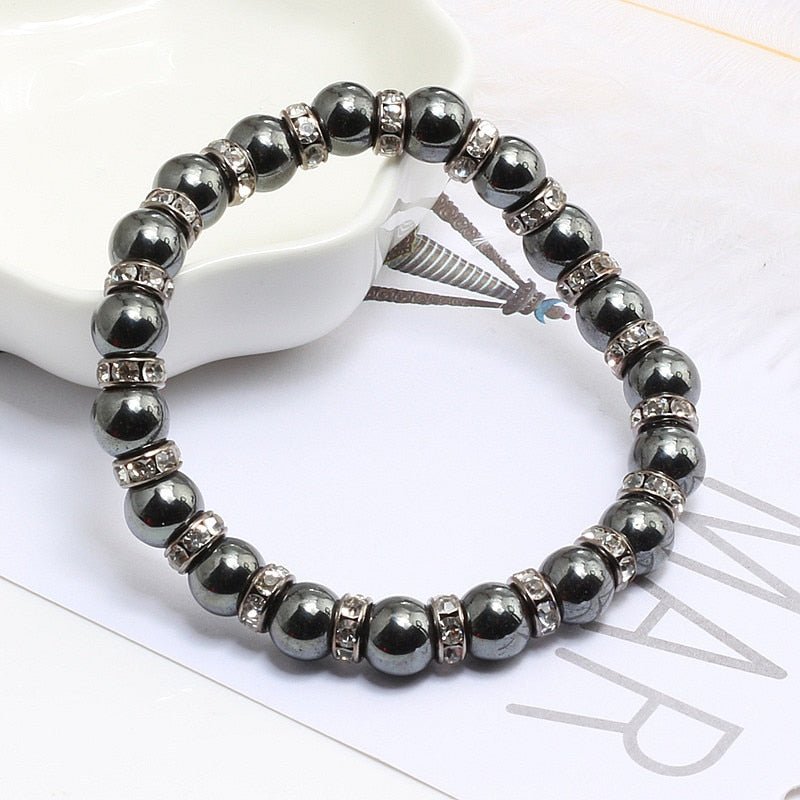 best Natural Stone Men's Bracelets Charm Women Lucky Hematite Crystal Beads Bracelets Couple Distance Bangles Elastic Energy Jewelry 0 shop online at M2K Trends for