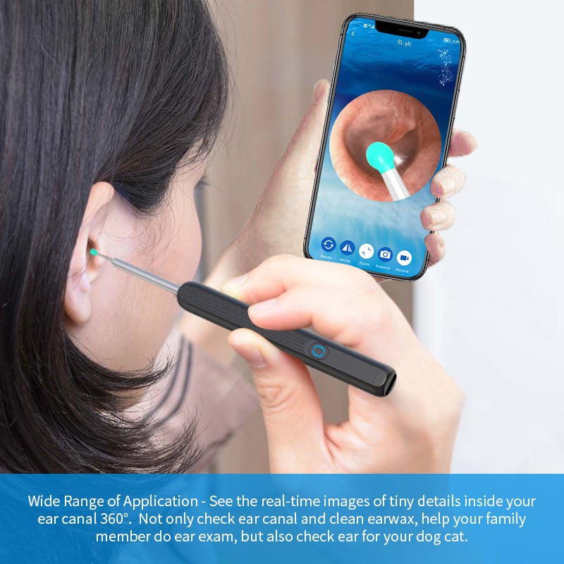 best NE3 Ear Cleaner Otoscope Ear Wax Removal Tool With Camera LED Light Wireless Ear Endoscope Ear Cleaning Kit For I-phone 0 shop online at M2K Trends for