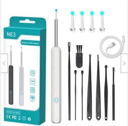 best NE3 Ear Cleaner Otoscope Ear Wax Removal Tool With Camera LED Light Wireless Ear Endoscope Ear Cleaning Kit For I-phone 0 shop online at M2K Trends for