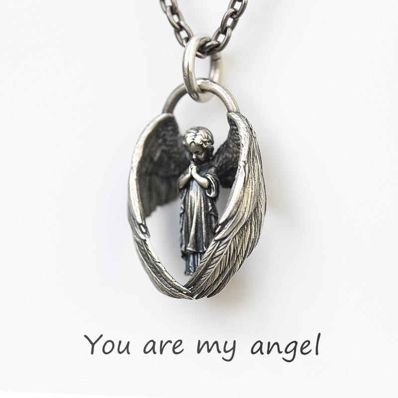 best New Angel Wings Personality Pendant Necklace For Men 0 shop online at M2K Trends for