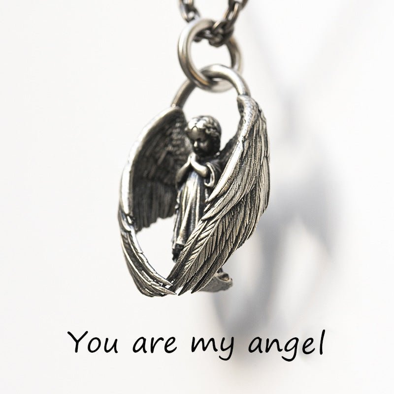 best New Angel Wings Personality Pendant Necklace For Men 0 shop online at M2K Trends for