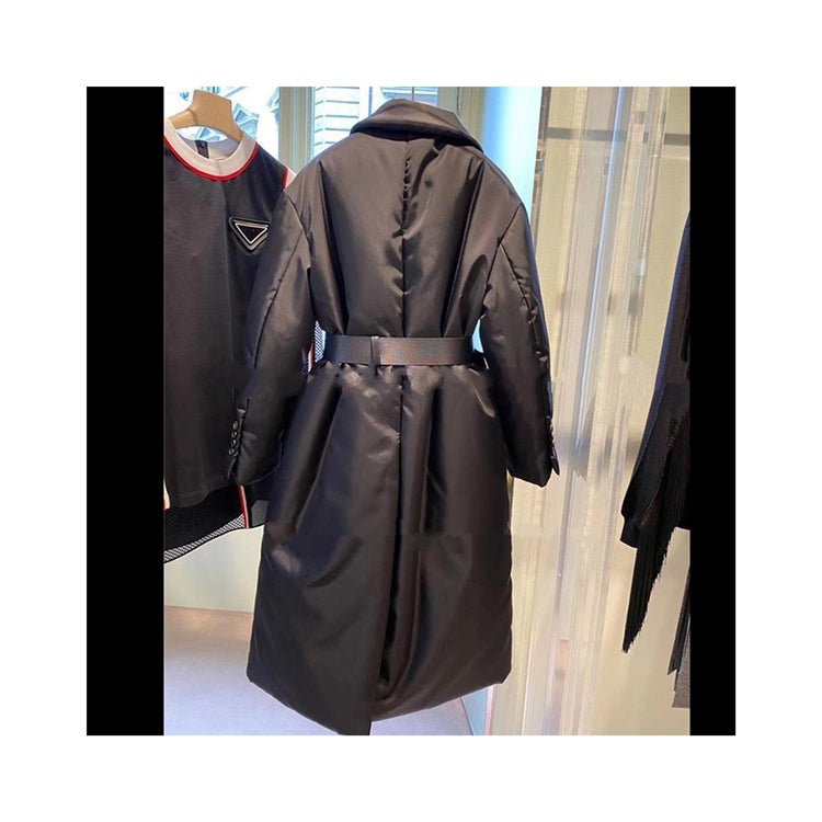 best New arrivals winter elegant temperament long waistband black fashionable women's down coats Coat shop online at M2K Trends for New arrivals winter elegant temperament long waistband black fashionable women's down coats