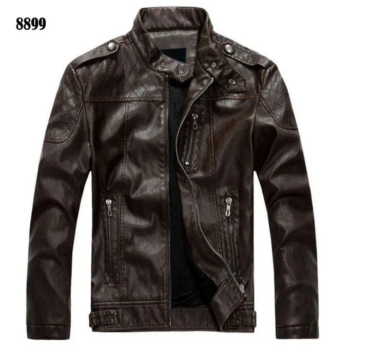 best New arrive brand motorcycle leather jacket men men's leather jackets jaqueta de couro masculina mens leather coats shop online at M2K Trends for Jackets & Coats