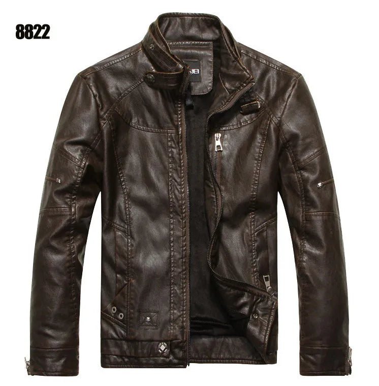 best New arrive brand motorcycle leather jacket men men's leather jackets jaqueta de couro masculina mens leather coats shop online at M2K Trends for Jackets & Coats