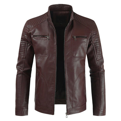 best New casual leather clothing Youth zipper top pocket 0 shop online at M2K Trends for