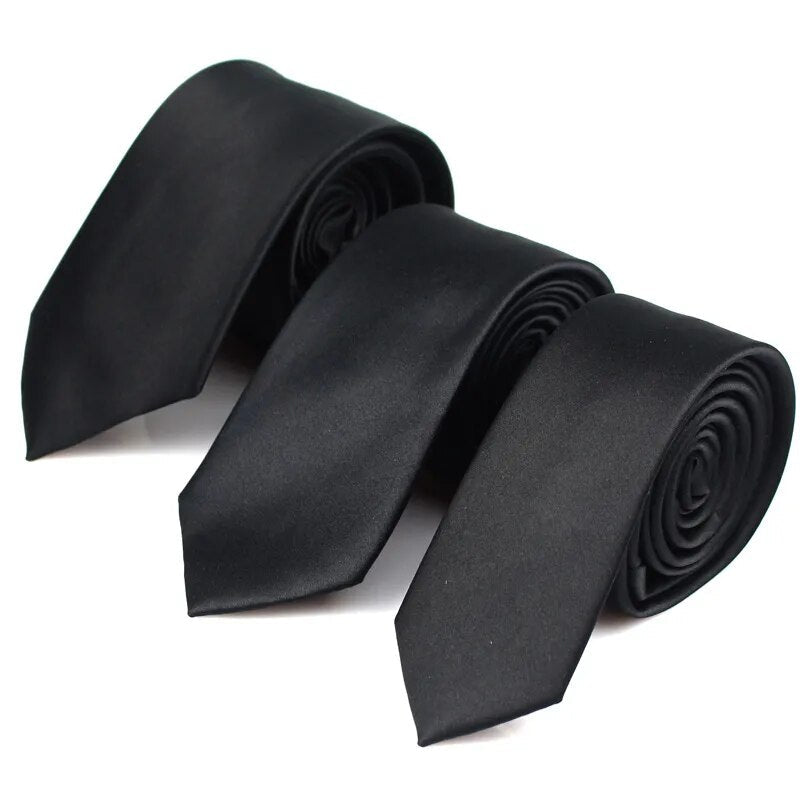 best New Classic Black Ties for Men Silk Mens Neckties for Wedding Party Business Adult Neck Tie 3 Sizes Casual Solid Tie shop online at M2K Trends for