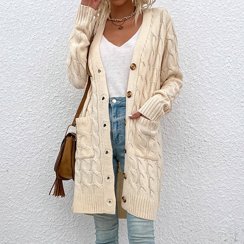 best New Fashion Elegant Autumn Long Jacket Coat Women Ladies Long Sleeve Slim Knitted Cardigan Outwear Sweater Women Plus Size women`s coats shop online at M2K Trends for Women`s Coats