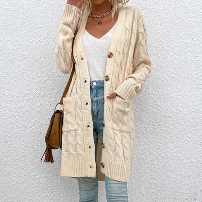 best New Fashion Elegant Autumn Long Jacket Coat Women Ladies Long Sleeve Slim Knitted Cardigan Outwear Sweater Women Plus Size women`s coats shop online at M2K Trends for Women`s Coats