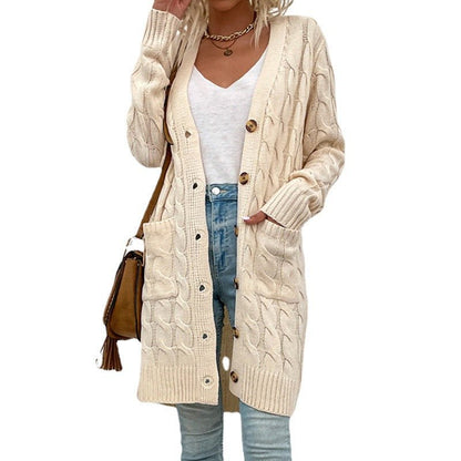 best New Fashion Elegant Autumn Long Jacket Coat Women Ladies Long Sleeve Slim Knitted Cardigan Outwear Sweater Women Plus Size women`s coats shop online at M2K Trends for Women`s Coats