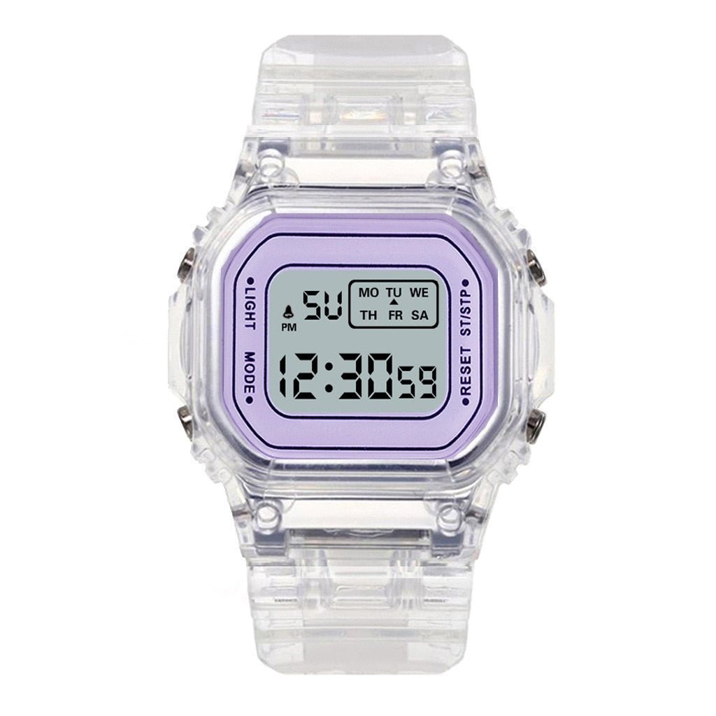 best New Fashion Transparent Digital Watch Square Women Watches Sports Electronic Wrist Watch Reloj Mujer Clock Jewelry & Watches shop online at M2K Trends for