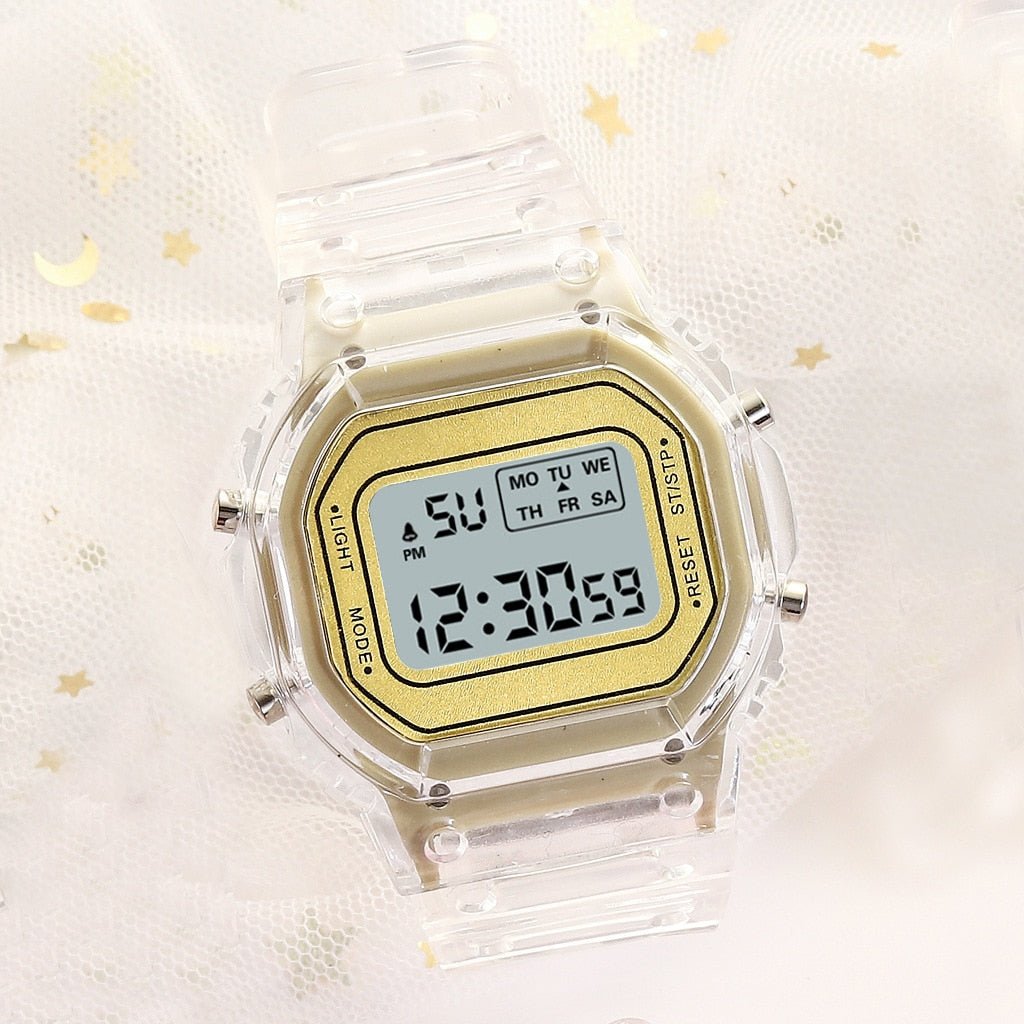 best New Fashion Transparent Digital Watch Square Women Watches Sports Electronic Wrist Watch Reloj Mujer Clock Jewelry & Watches shop online at M2K Trends for