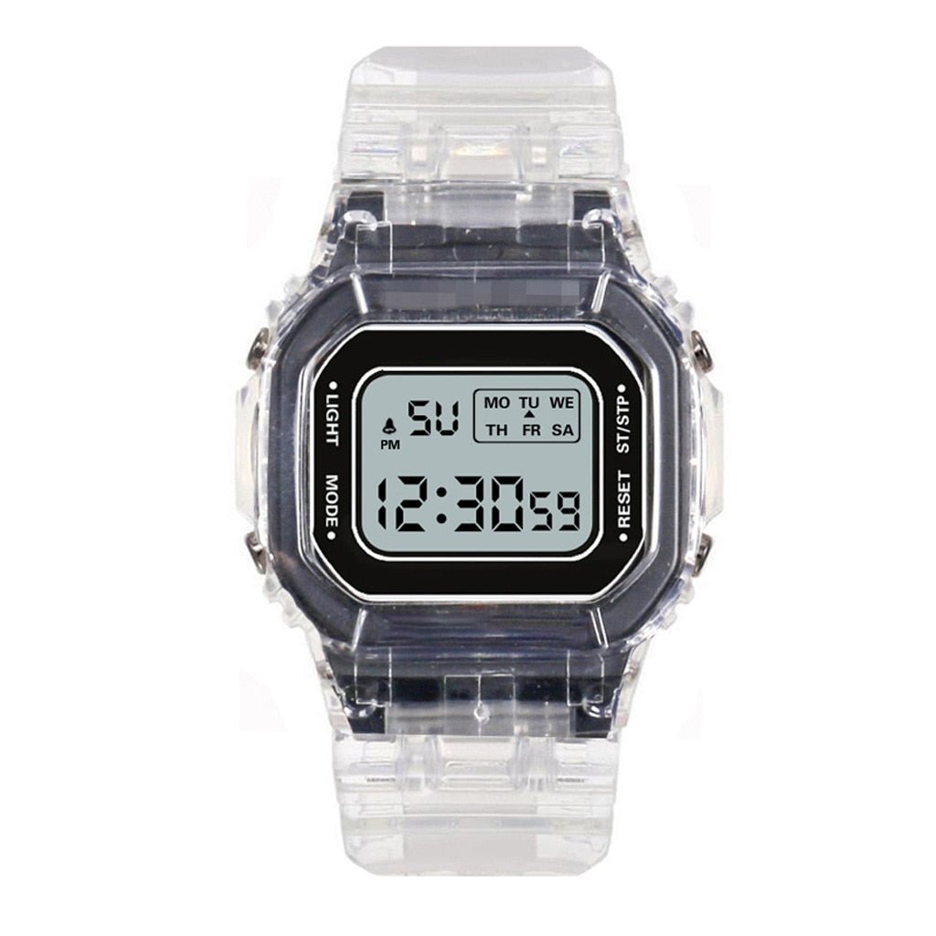 best New Fashion Transparent Digital Watch Square Women Watches Sports Electronic Wrist Watch Reloj Mujer Clock Jewelry & Watches shop online at M2K Trends for