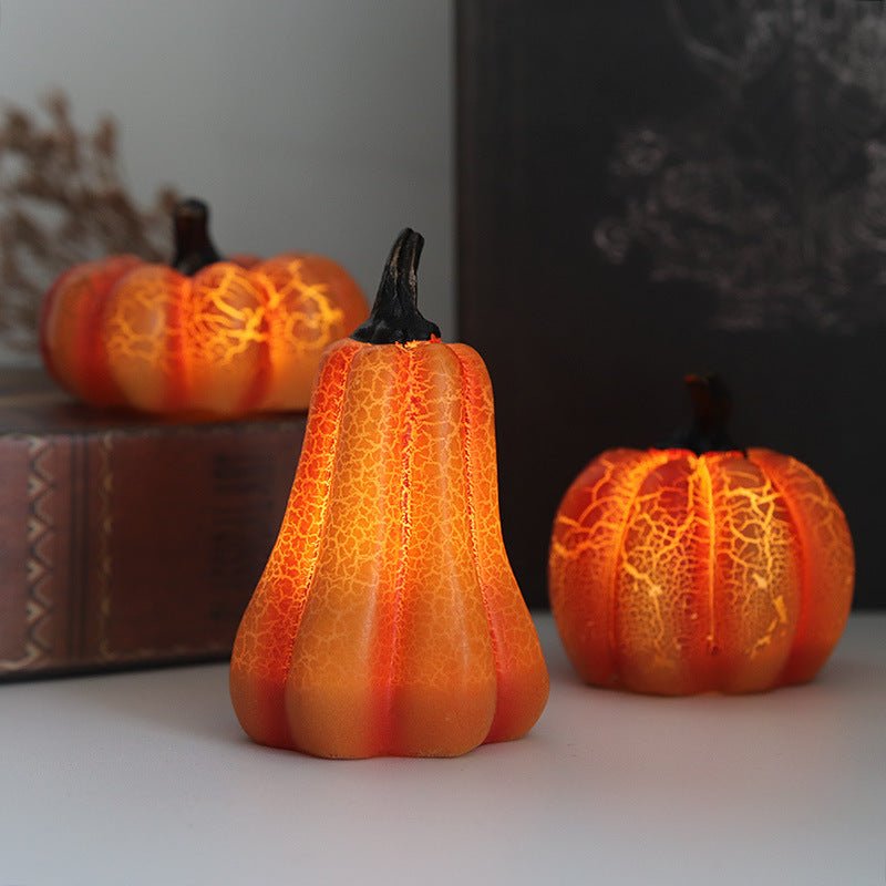 best New Halloween Pumpkin Lantern Simulation Pumpkin LED Candle Lamp Resin Luminous Pumpkin 0 shop online at M2K Trends for