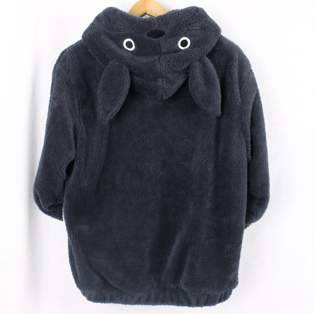 best New Harajuku Totoro Kawaii Hoodie Sweatshirt My Neighbor Coat Cosplay Fleece Overcoat With Ears Harajuku Cute Jackets Christmas shop online at M2K Trends for