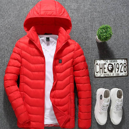 best New Heated Jacket Coat USB Electric Jacket Cotton Coat Heater Thermal Clothing Heating Vest Men's Clothes Winter 0 shop online at M2K Trends for