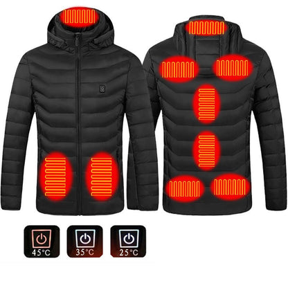 best New Heated Jacket Coat USB Electric Jacket Cotton Coat Heater Thermal Clothing Heating Vest Men's Clothes Winter 0 shop online at M2K Trends for