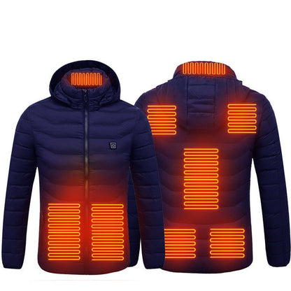 best New Heated Jacket Coat USB Electric Jacket Cotton Coat Heater Thermal Clothing Heating Vest Men's Clothes Winter 0 shop online at M2K Trends for