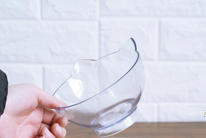 best New Inclined Food Cat Ear Oblique Mouth Transparent Single Pet Bowl 0 shop online at M2K Trends for