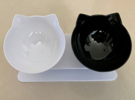 best New Inclined Food Cat Ear Oblique Mouth Transparent Single Pet Bowl 0 shop online at M2K Trends for