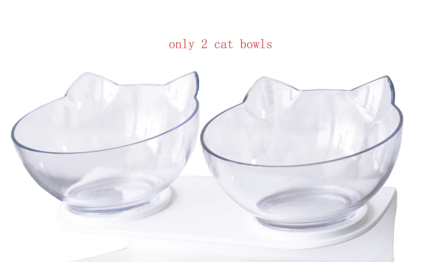 best New Inclined Food Cat Ear Oblique Mouth Transparent Single Pet Bowl 0 shop online at M2K Trends for