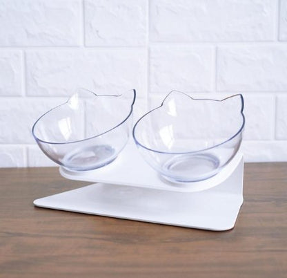 best New Inclined Food Cat Ear Oblique Mouth Transparent Single Pet Bowl 0 shop online at M2K Trends for