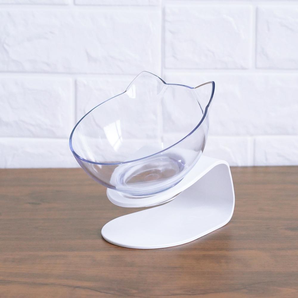 best New Inclined Food Cat Ear Oblique Mouth Transparent Single Pet Bowl 0 shop online at M2K Trends for