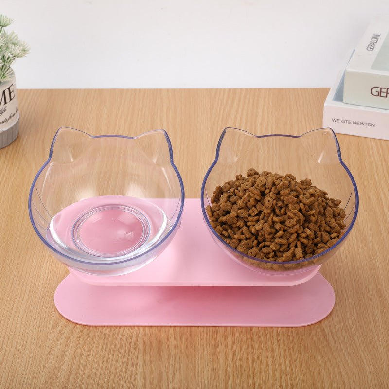 best New Inclined Food Cat Ear Oblique Mouth Transparent Single Pet Bowl 0 shop online at M2K Trends for